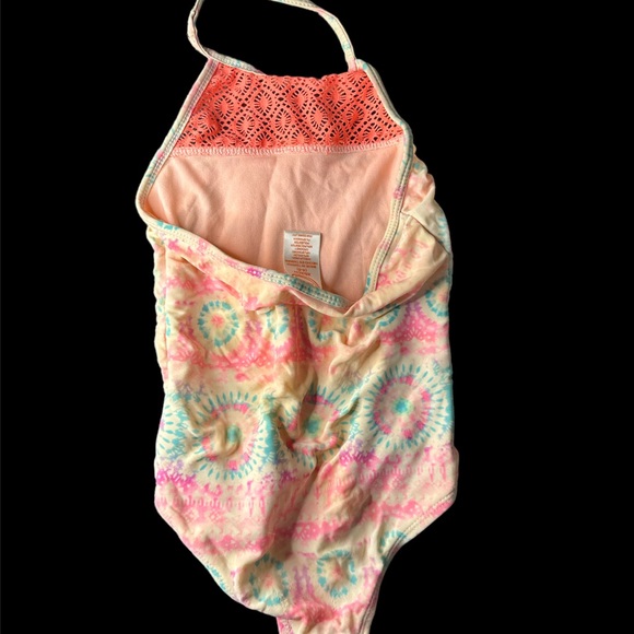 EUC Tie dyed XS/4-5T bathing suit used once or twice with plastic clamp. - Picture 3 of 5